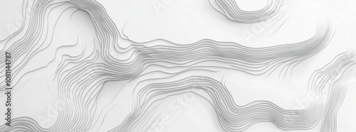 A modern geographic contour map. Black and white wave seamless line. A topography relief. White wave paper curved reliefs abstract. A map of the topography line. A map of the topography contour photo