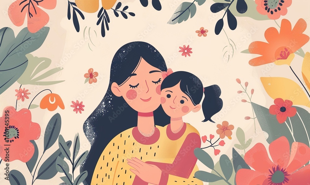 happiness of love on Mothers Day of gratitude for mother struggle for sake of family ai generated happiness of love on Mothers Day of gratitude for mother struggle for sake of family ai generated