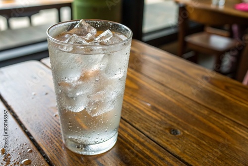 glass, drink, water, ice, cold, alcohol, beverage, cocktail, lemon, liquid, fresh, green, isolated, table, bar, refreshment, white, food, vodka, beer, clear, soda, cool, juice, freshness