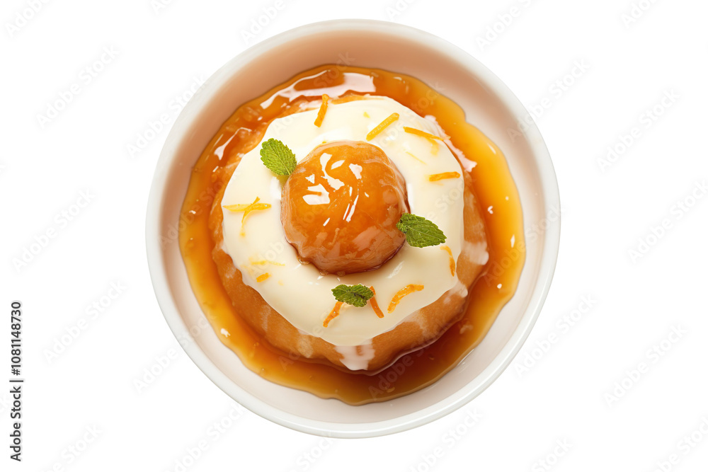 Balushahi top view isolated on transparent background