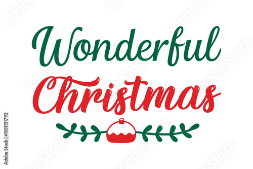 lettering Wonderful Christmas