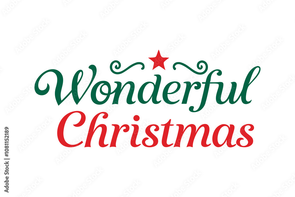 lettering Wonderful Christmas lettering Wonderful Christmas
