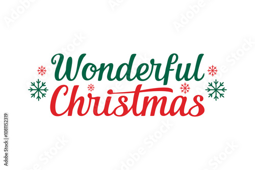 lettering Wonderful Christmas