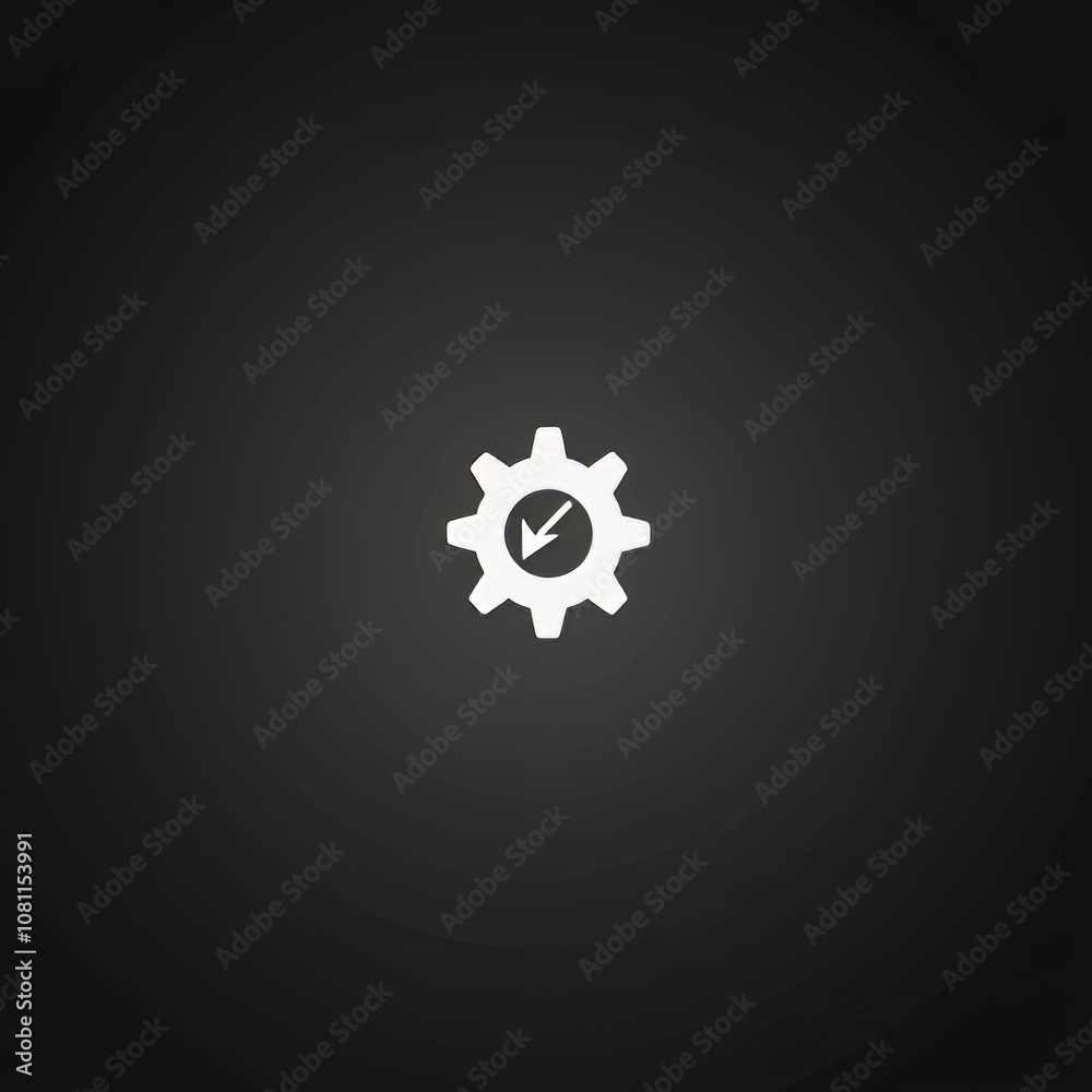 Sleek Icon for Advanced Alloys, Symbolizing Specialized Machinery with a Simple Metallic Gear or Ingot Design Generative AI Sleek Icon for Advanced Alloys, Symbolizing Specialized Machinery with a Simple Metallic Gear or Ingot Design Generative AI