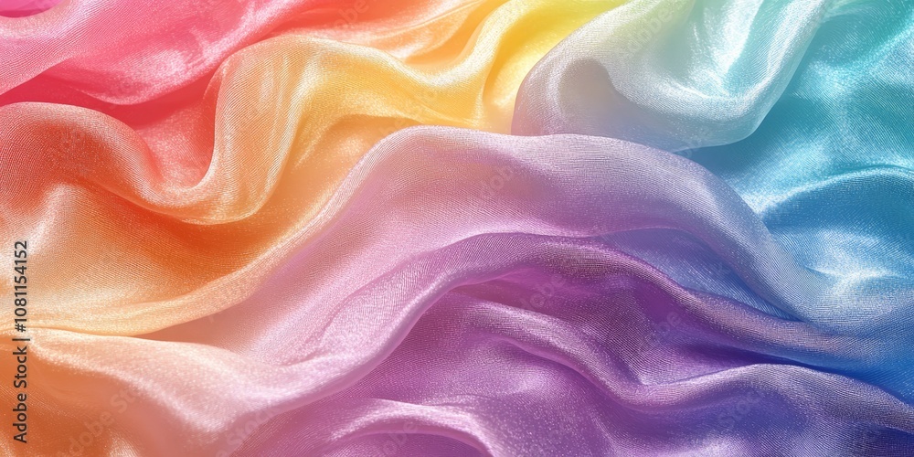 Obraz premium Pastel holographic foil texture with iridescent colors