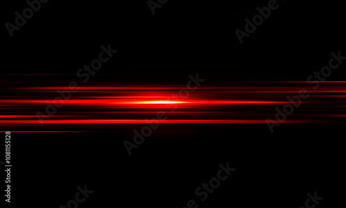 Red light streaks across a black background, creating an abstract and futuristic look