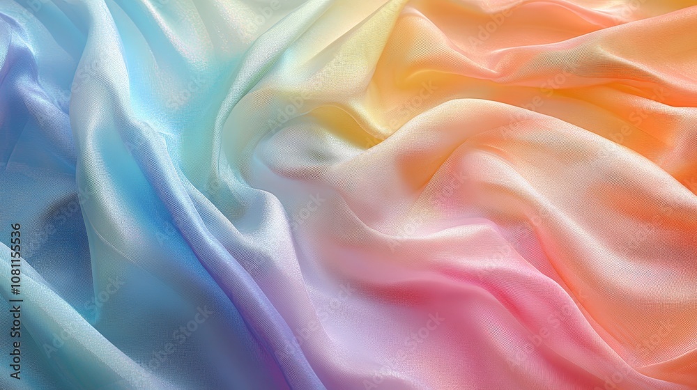 Obraz premium Pastel holographic foil texture with iridescent colors