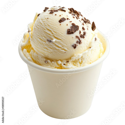 Ice cream tub, isolated white background. PNG format