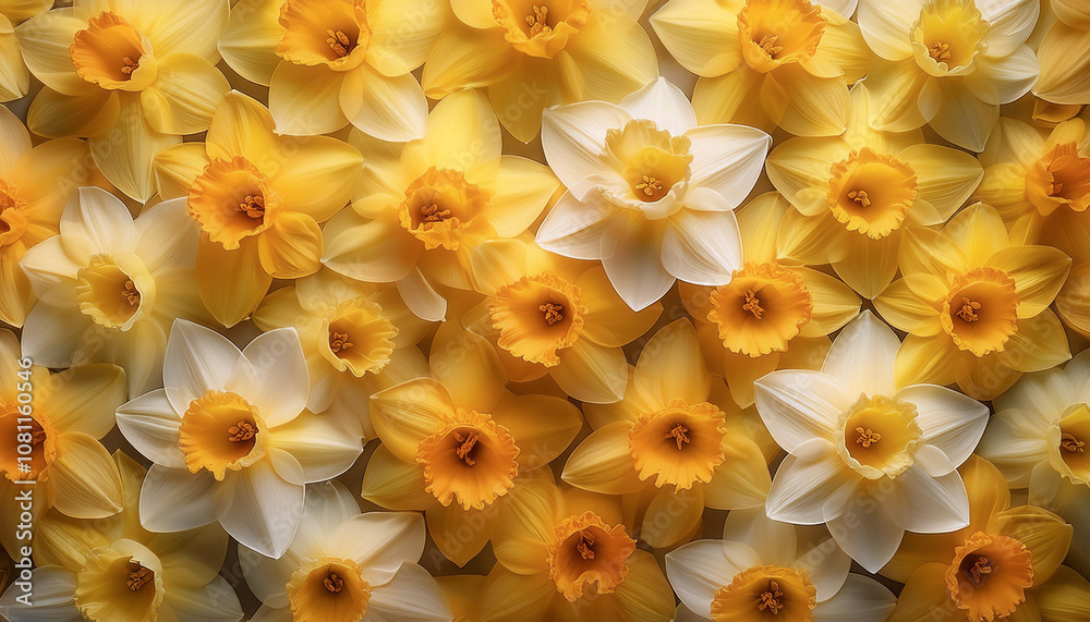 Fresh Daffodil flower pattern texture background