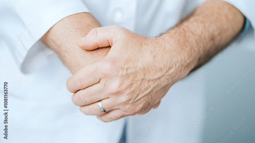 Close-up of Man's Hands Clasped Together, clasped hands, male hands, hands close up, hand detail, wrinkled hands Close-up of Man's Hands Clasped Together, clasped hands, male hands, hands close up, hand detail, wrinkled hands