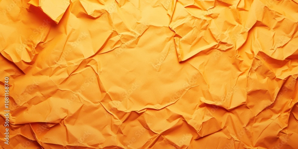 Close-up of a crumpled orange paper. Close-up of a crumpled orange paper.