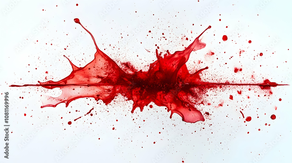 Red Liquid Splash Explosion on White Background, paint, blood, splat, texture, abstract Red Liquid Splash Explosion on White Background, paint, blood, splat, texture, abstract