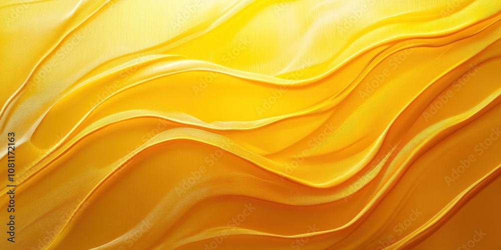 Fototapeta premium Abstract Yellow Wavy Background.