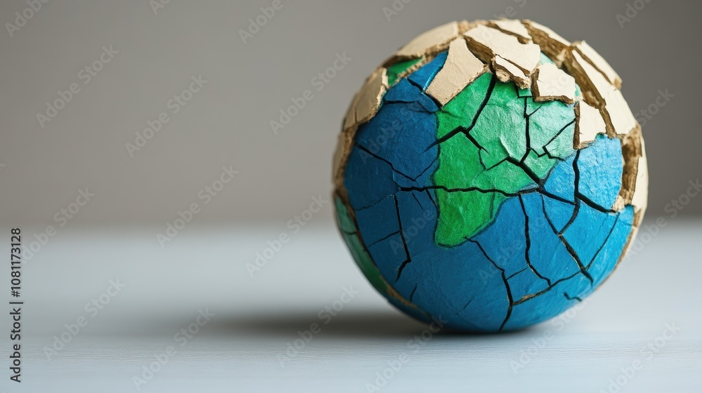 The Struggle for Global Equality: A Cracked Globe Symbol The Struggle for Global Equality: A Cracked Globe Symbol