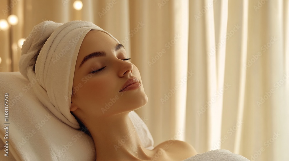 Fototapeta premium Luxury spa offering a variety of skincare and relaxation treatments including facials and massages