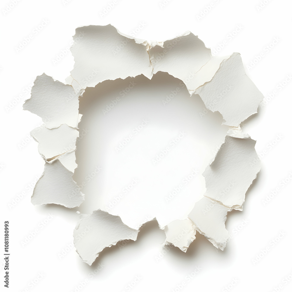 Torn Paper with Circular Hole, ripped paper, circle, round, frame, border Torn Paper with Circular Hole, ripped paper, circle, round, frame, border