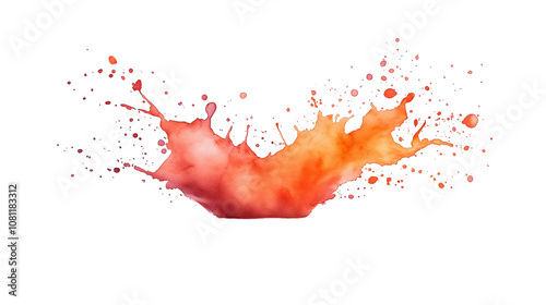 Watercolor splash of brown and peach colors