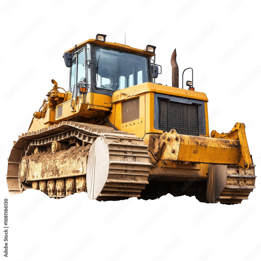 Bulldozer Isolated On Transparent Background Bulldozer Isolated On Transparent Background