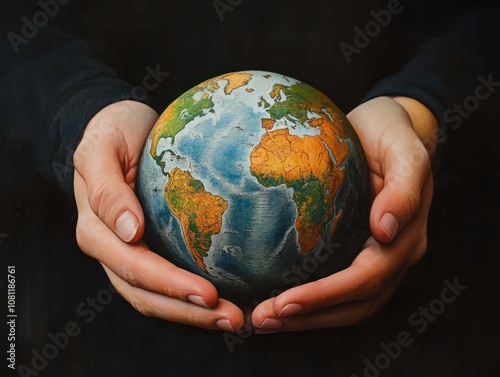 Die Welt in unsere HÃ¤nden, HÃ¤nde halten schÃ¼tzend unsere Welt, Internationalen Tages der menschlichen SolidaritÃ¤t, Weltgesundheitstag