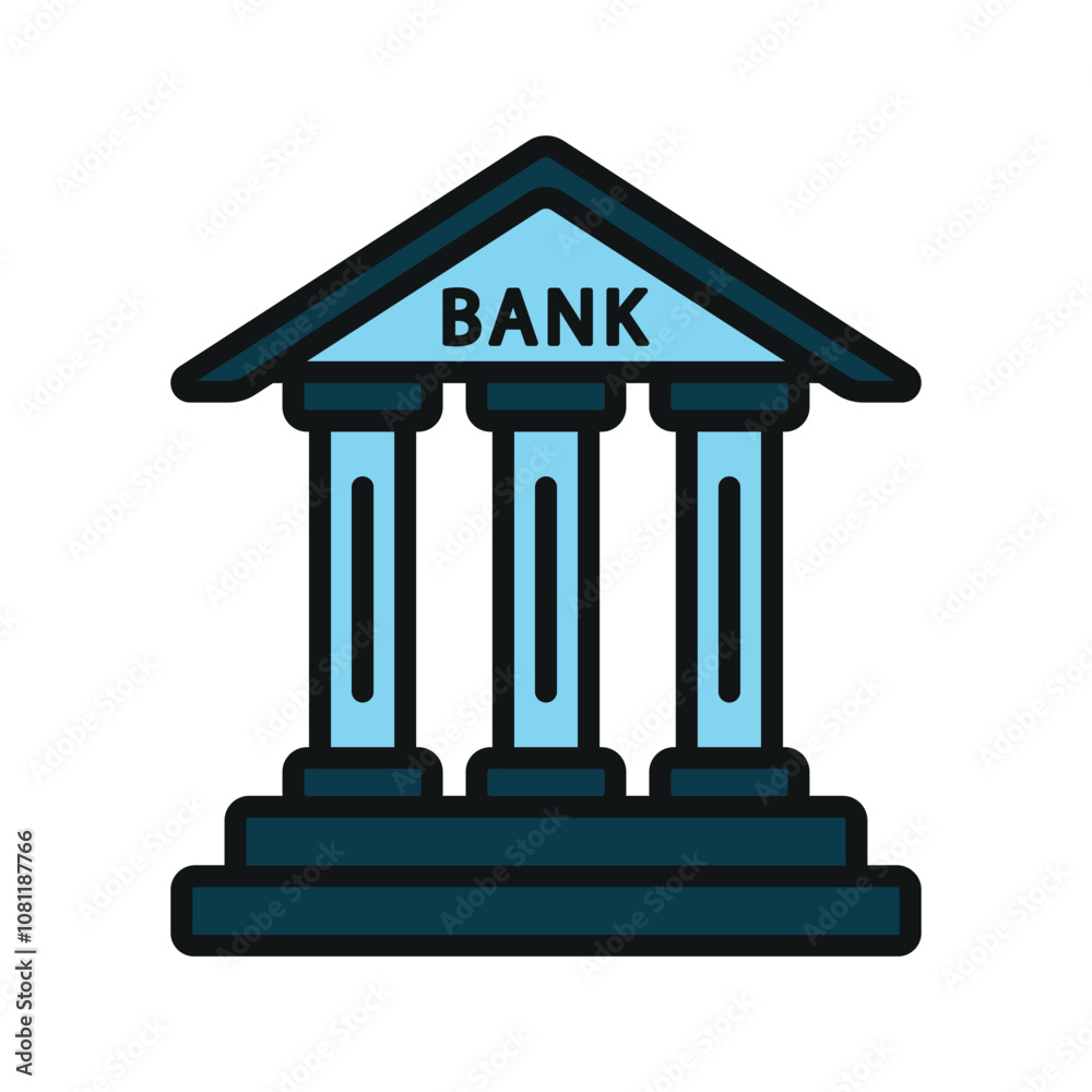 Bank building icon vector design templates simple and modern Bank building icon vector design templates simple and modern
