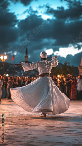 Sheb-i-Aruz Festival of rotating dervishes in Konya. Turkish dance. a holiday in Turkey photo