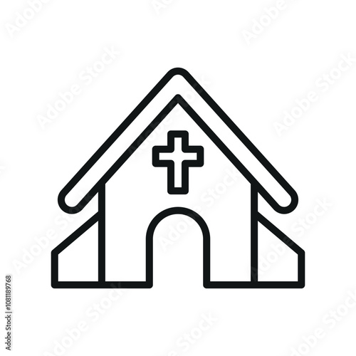 Church building icon vector design templates simple and modern