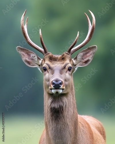 Majestic Stag Standing Proudly in a Serene Forest Setting