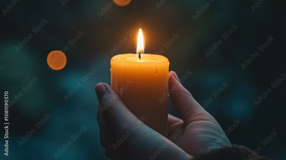 A Hand Holding a Lit Candle with Wax Dripping A Hand Holding a Lit Candle with Wax Dripping