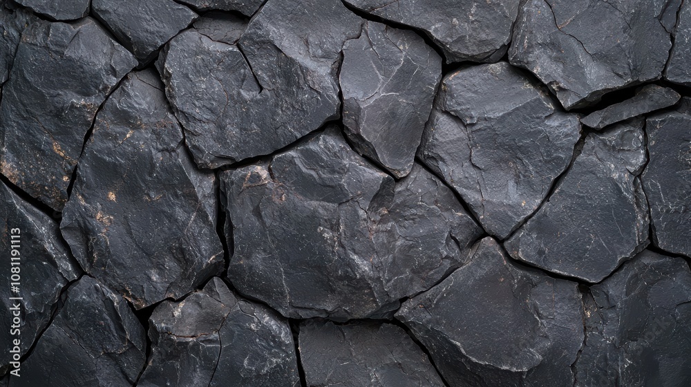 Fototapeta premium Textured black slate rock background