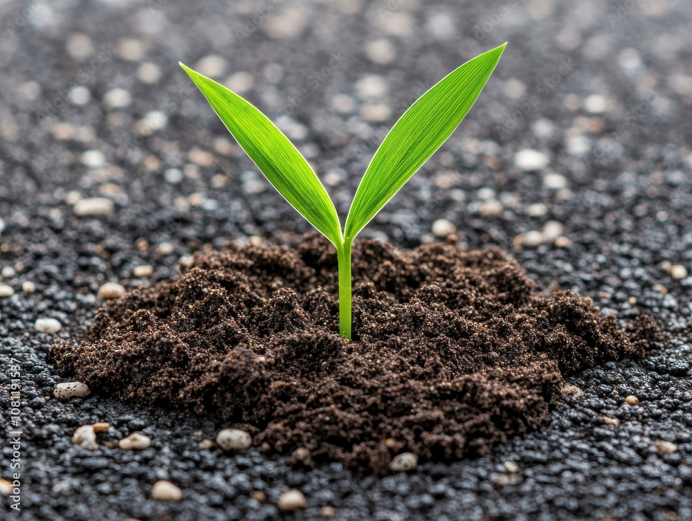 new life sprouting from soil