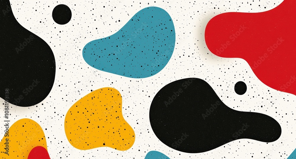 Colorful abstract shapes and patterns in space Colorful abstract shapes and patterns in space