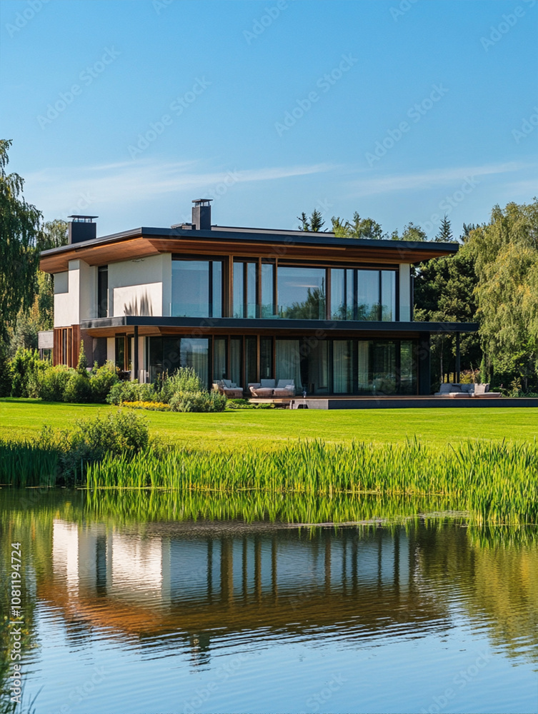 Obraz premium house on the river