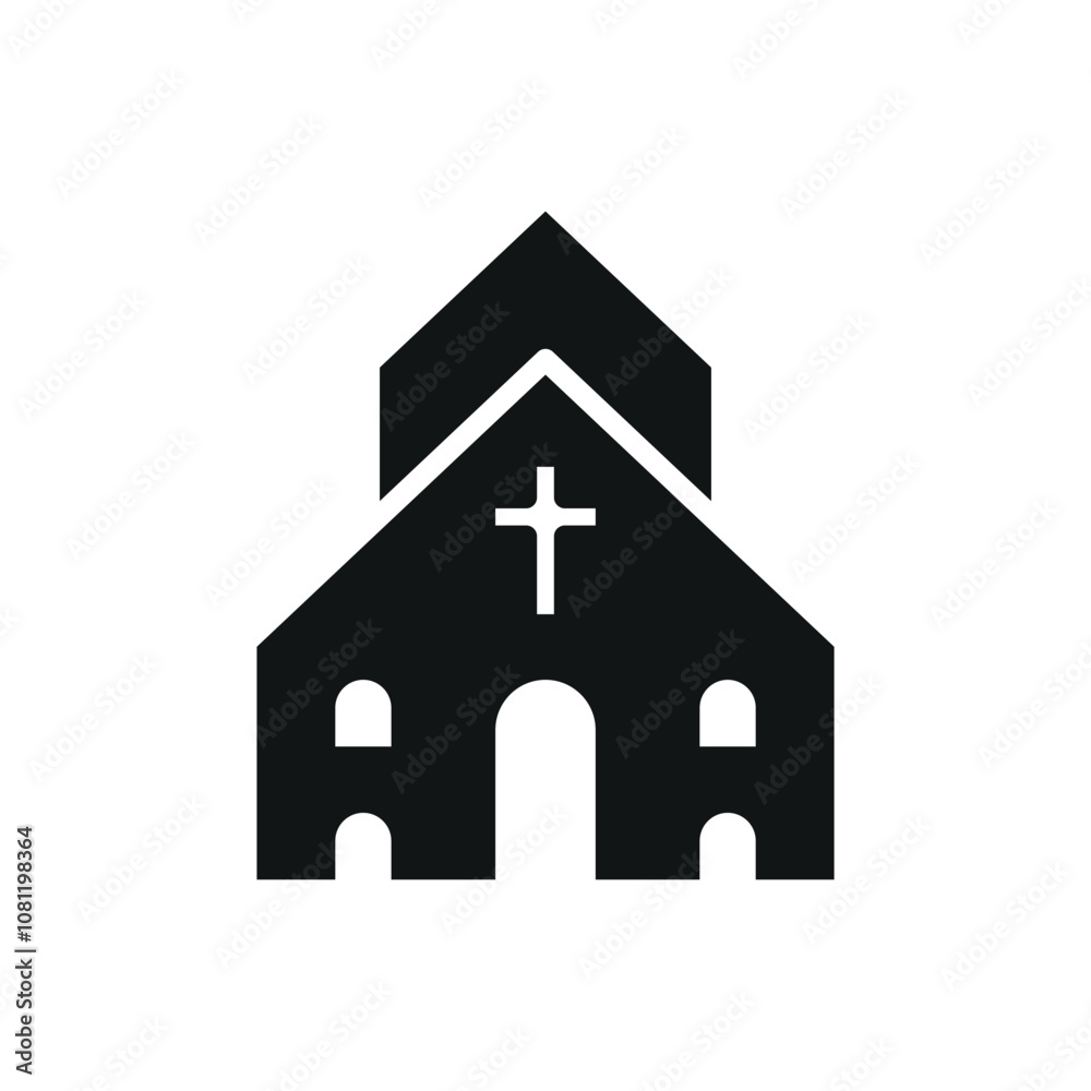 Church building icon vector design templates simple and modern Church building icon vector design templates simple and modern