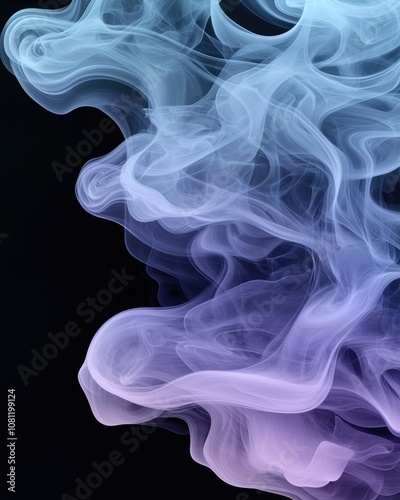 Ethereal smoke swirls against a dark background