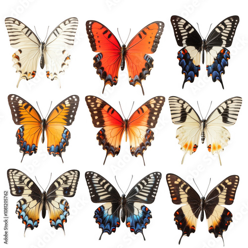 Wallpaper Mural butterflies Isolated On Transparent Background Torontodigital.ca