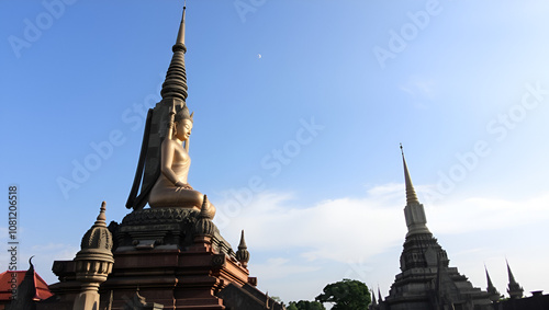 Temple buddha statue pagoda ancient ruins invaluable at ayutthaya, thailand photo