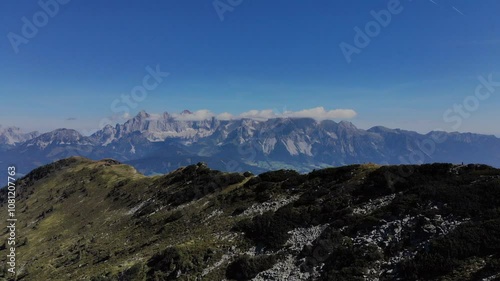 Drone video of the Dachstein Mountains Austria