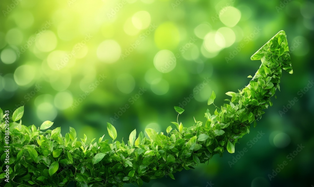 Natural concept, environment and organic products. Green abstract arrow, natural design. Natural design, flyer layout, marketing material, copy space Natural concept, environment and organic products. Green abstract arrow, natural design. Natural design, flyer layout, marketing material, copy space