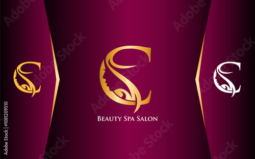 Letter C Beauty Spa and Salon Logo Luxury Color