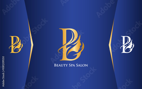 Letter B Beauty Spa and Salon Logo Luxury Color
