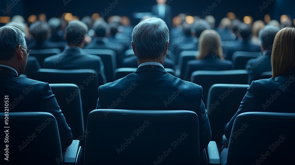 Audience of diverse professionals at a business conference, engaged and attentive. Audience of diverse professionals at a business conference, engaged and attentive.