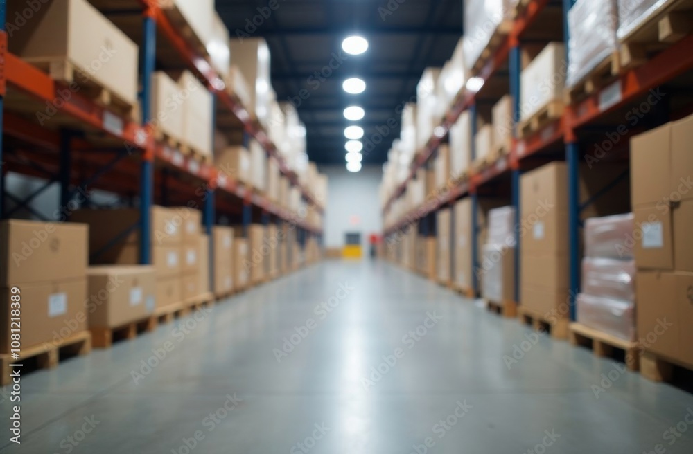 Warehouse background blurred Warehouse background blurred