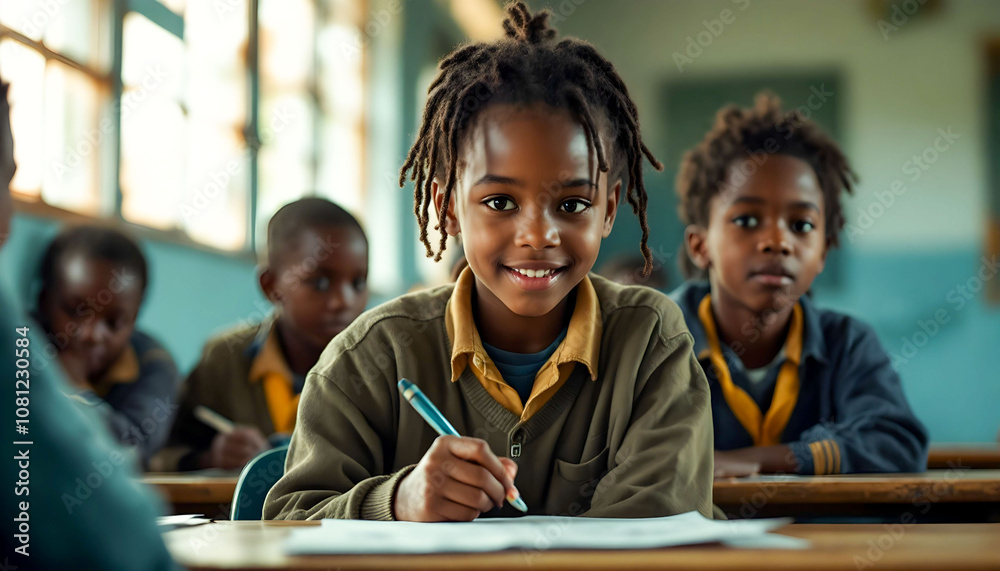 Children attending school under challenging conditions, illustrating the struggle for quality education and the barriers they face in accessing learning Children attending school under challenging conditions, illustrating the struggle for quality education and the barriers they face in accessing learning