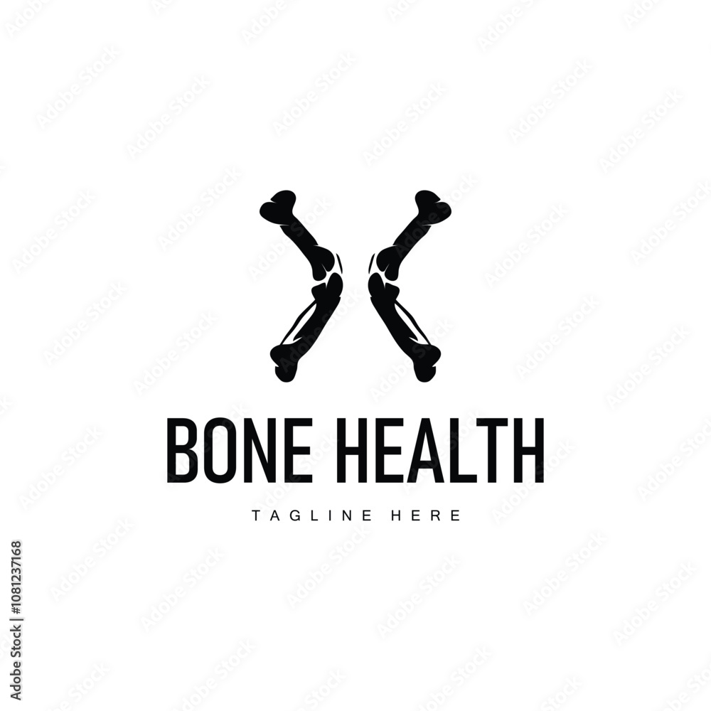 Bone Logo, Bone Care Health Design, Simple Symbol Template Illustration Bone Logo, Bone Care Health Design, Simple Symbol Template Illustration