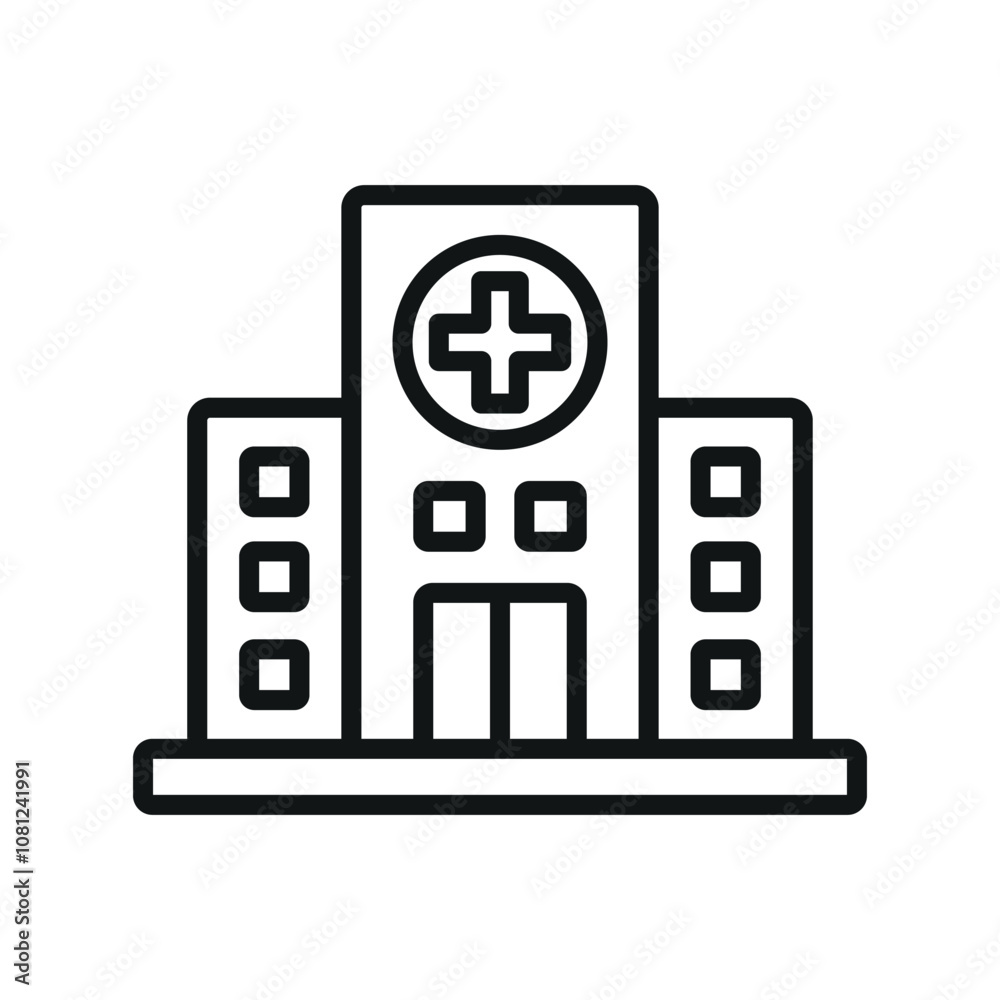 Hospital building icon vector design templates simple and modern Hospital building icon vector design templates simple and modern