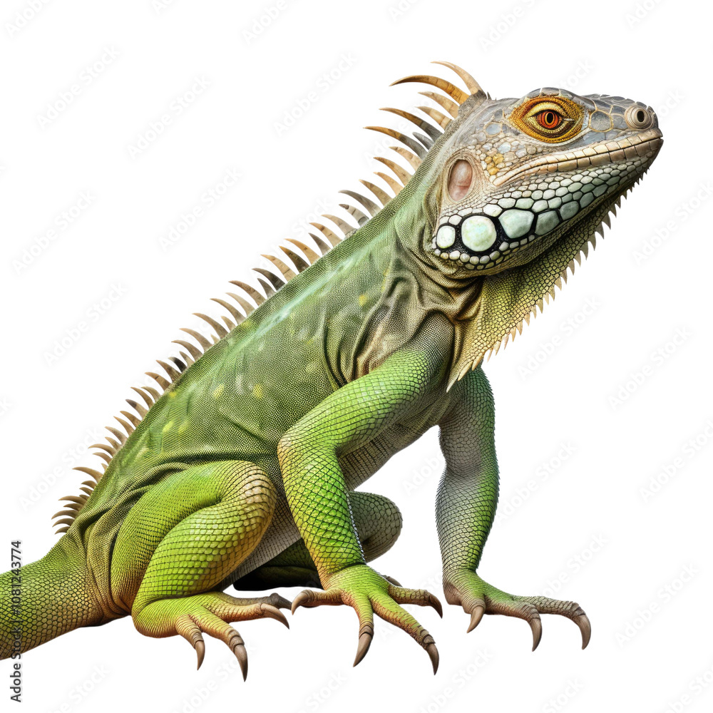 Obraz premium iguana isolated on a white transparent background