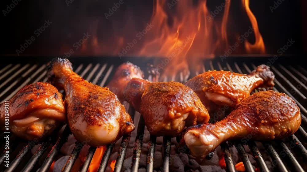 grilled chicken on the grill