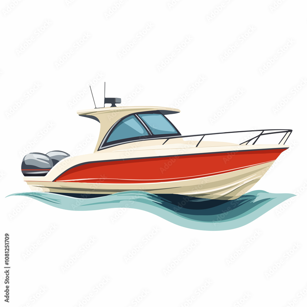Motor Boat Icon Vector Illustration Motor Boat Icon Vector Illustration