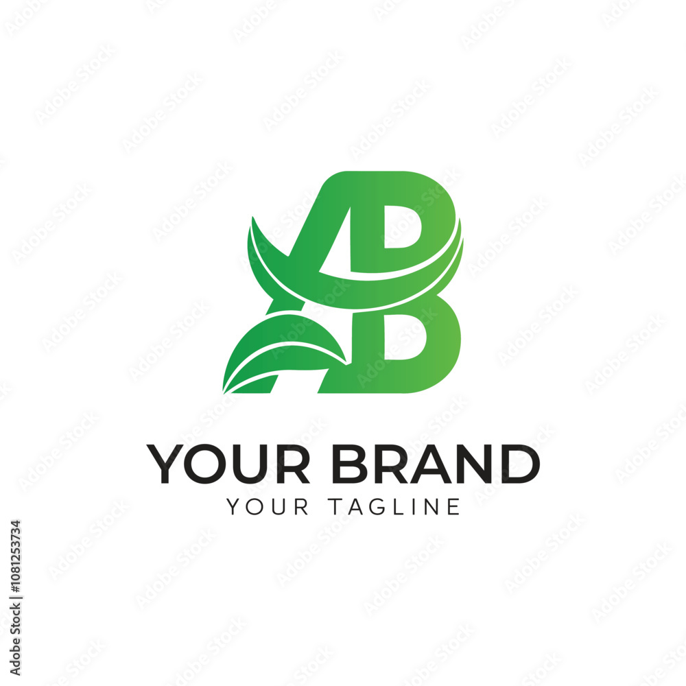 Creative and elegant letter ab logo design template Creative and elegant letter ab logo design template