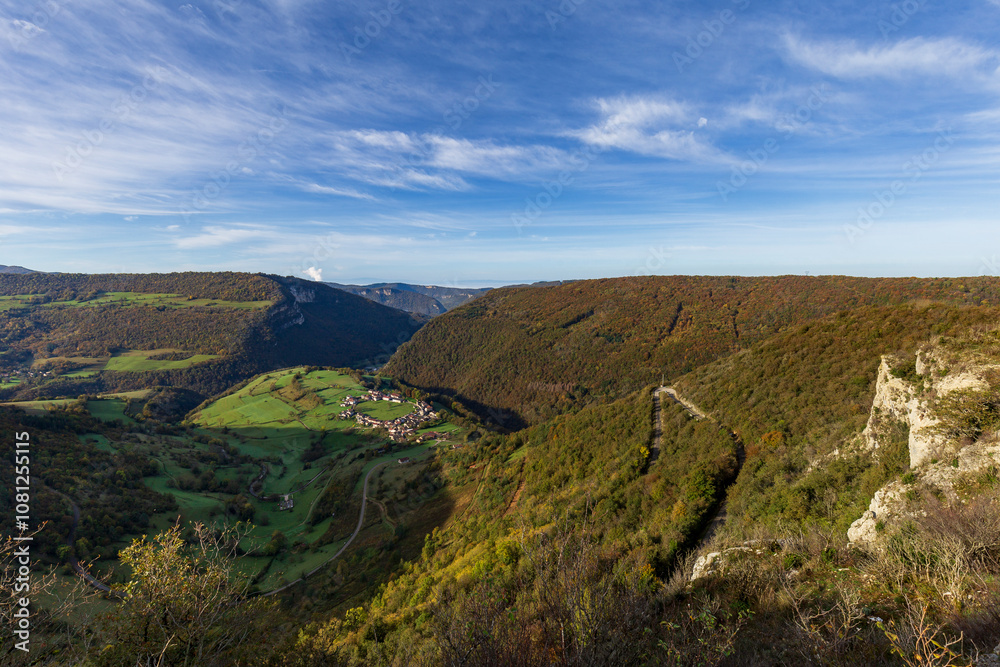 Fototapeta premium Oncieu, Bugey, Ain, France. Referred to locally as the